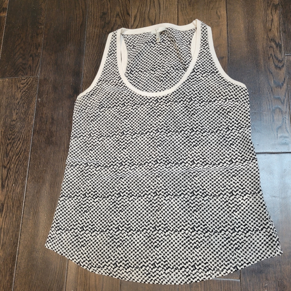 Joie Black and White Women's Tank Top